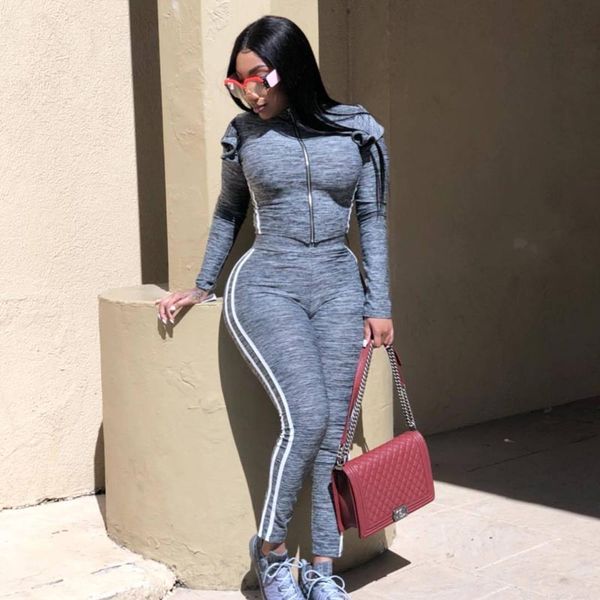 

брюки наборы женские спортивные костюмы весна осень соответствующие наборы рябить одежда полный ленг и топ костюмы клубные костюмы спортивны, White