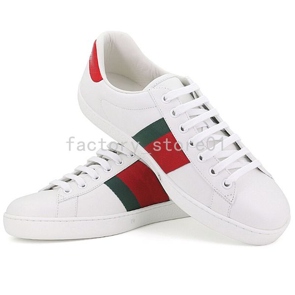 

men women sneaker casual shoes luxury snake designer low leather sneakers ace bee stripes shoe walking sports trainers tiger, Black