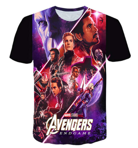 

2019 новые популярные мода fashion design футболка мужчины / женщины marvel avengers эндшпиль 3d-футболки с принтом с коротким рукавом в сти, White;black