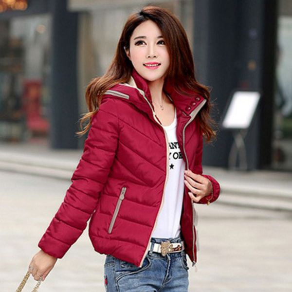 

1pc winter jacket women hooded cotton parkas women winter coat jaqueta feminina chaquetas mujer casacos de inverno feminino z516, Tan;black