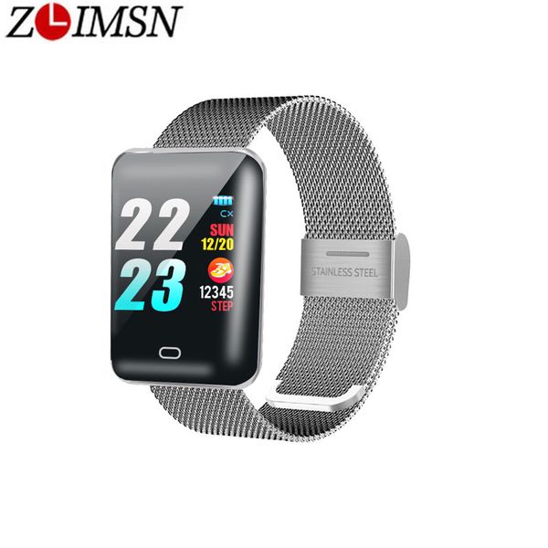 

zlimsn q9 smartwatch waterproof sports for android / ios with heart rate monitor blood pressure functions smart watch, Slivery;brown