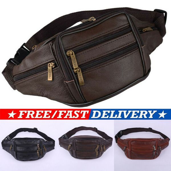 

men pu leather male waist pack men waist belt bag sport purse hip pouch travel bags casual crossbody bag pillow shape bags