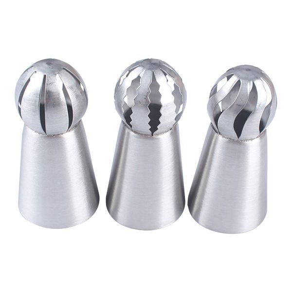 

stainless steel pastry flower cake decoration diy icing nozzle ball shape durable kitchen tool modelling tips portable