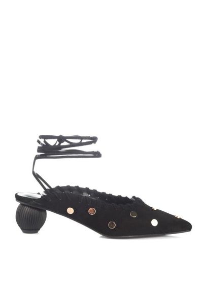 

trendyol suede women 's slippers takss20te0054, Black