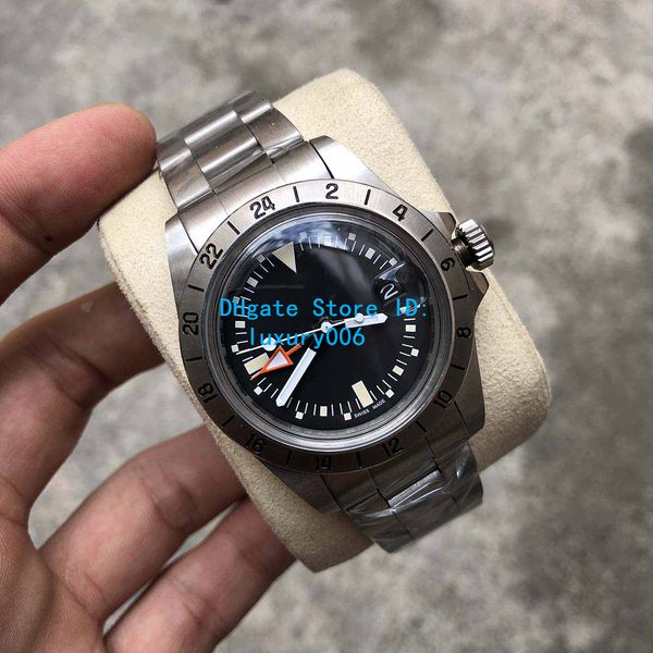 

sellingwatch watch dp factory maker 40mm vintage gmt work 1675 steel bezel asia 2813 movement mechanical automatic mens watches, Slivery;brown