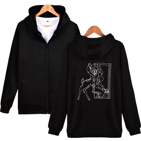 

2020 europe womens mens hoodie deer print men sweatshirt casual pullover man hoodies jacket coat tpos 2xs-4xl, Black
