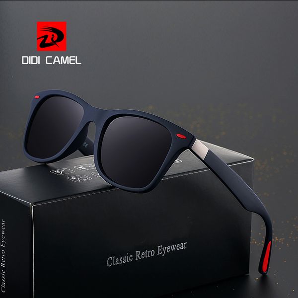 

brand design classic polarized sunglasses men women driving square frame sun glasses male goggle uv400 gafas, White;black