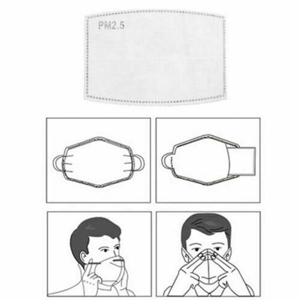 

5 слоев pm2.5 n95 фильтр с активированным углем вставка защитного фильтрующего материала вставка для рта антипылевая маска фильтр 100pec