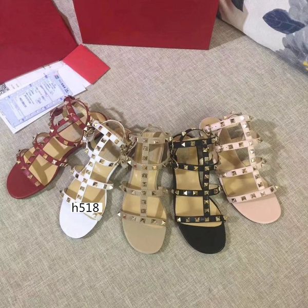 

high-quality designer women party fashion rivets girls shoes dance shoes wedding shoes double straps sandalssize 38, Black