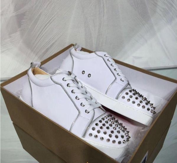 

lowsneakers for men &amp#039 s red sole shoes antony junior spiked white black leather with gold spikes trainers shoes fla