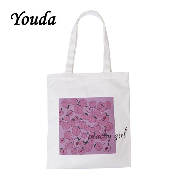 

youda original design ladies canvas handbag large-capacity shoulder bag fashion simple shopping bags women's casual tote