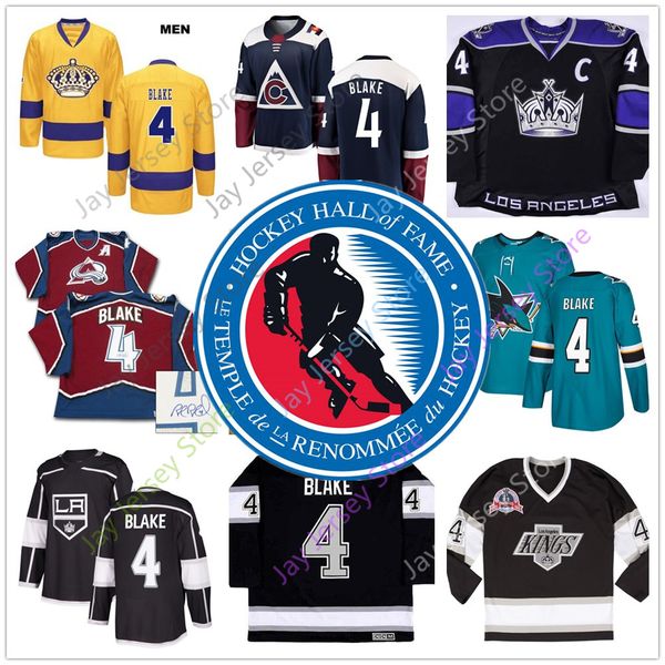 

Rob Blake Jersey With Ice Hockey Hall Of Fame Patch Los Angeles Kings Colorado Avalanche San Jose Sharks All Stitched