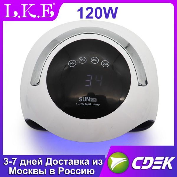 

120w led nail lamp uv lamp for manicure 36 pcs light bead quick curing uv gel nail polish with motion sensing lcd display