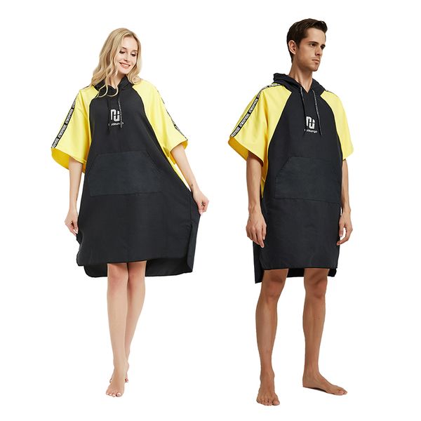 

гидрокостюм из микрофибры меняется халат пончо с капюшоном, быстросохнущие полотенца с капюшоном халат пончо, пляжный серфинг пончо компактн