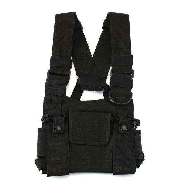 

portable radio chest harness chest front pack pouch holster vest rig bag for walkie talkie motorola baofeng tyt wouxun