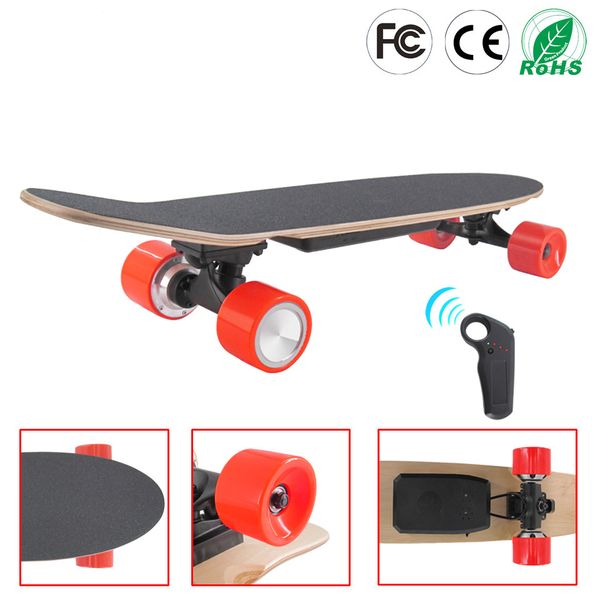 

new classic cruiser style electric skateboard complete deck 7 layers maple fishboard skate board 2 colors dual motor