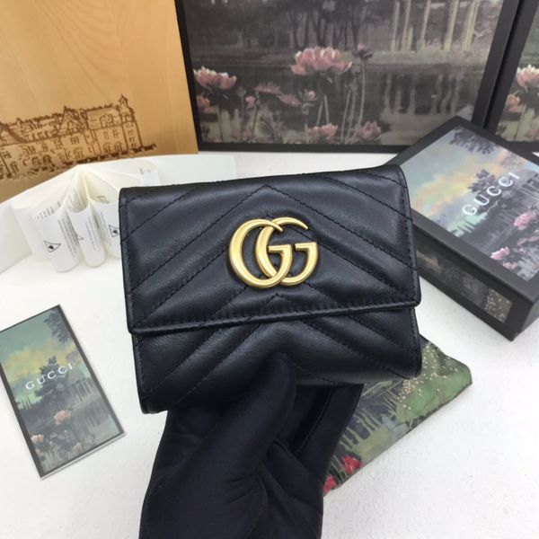 

Классический лучший короткий черный кошелек с коробкой женщин бренда Натуральна