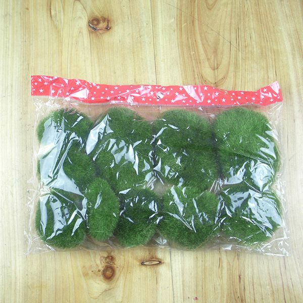

8 pcs/10pcs artificial fresh moss balls green plant stones home party decoration