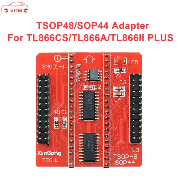 

100% original v3 tsop48 ic adapter+sop44 ic adapter for minipro tl866cs tl866a tl866ii plus universal programmer tsop48 sockets