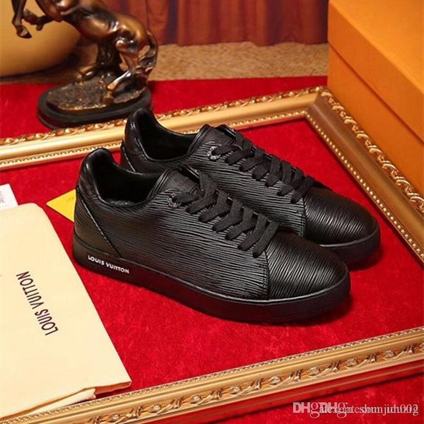 

19ss l brands luxury designer loafers for men women genuine leather slip on platform casual sneakers spikes wedding party 35-46, Blue;gray