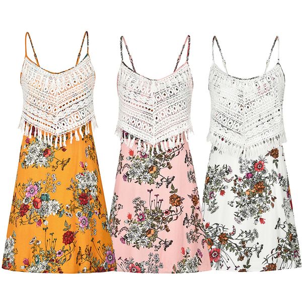 

women's sling sleeveless printed dress, Black;gray