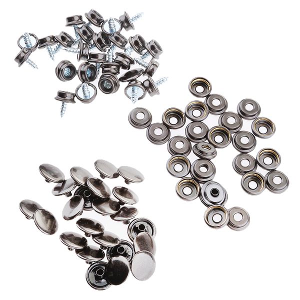 

75pcs boat marine canvas cover snap fasteners 3/8'' screw stud button socket