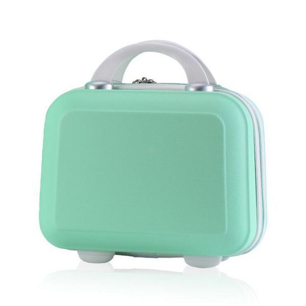 

women bag fashion light suitcase 14 inches mini zipper lady business abs cosmetic bag suitcase for makeup toiletry bags
