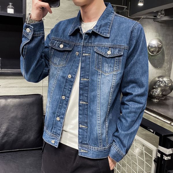 

men's jackets loose denim jacket casual men, Black;brown