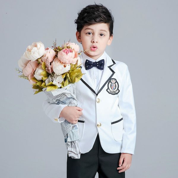 

autumn and winter boys suit suit flower boy dress men's small korean, Black