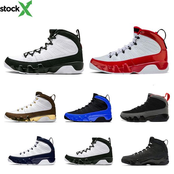 

fashion basketball shoes 9s leather white red blue bred og space jam unc 9 running shoes breathable sports sneaker mens trianers, Black