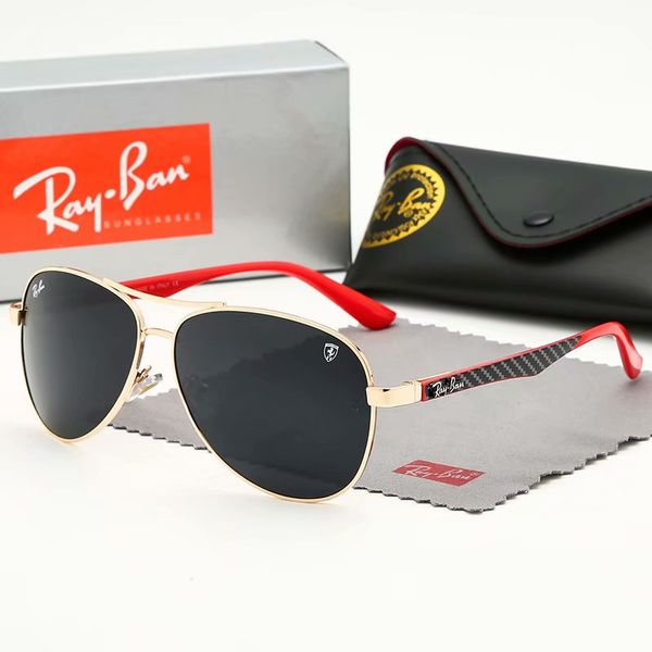 

2020 новые солнцезащитные очки Ray Vintage Pilot Brand Sun Glasses Band поляризованные UV400 запреты Мужчины Женщины Бен солнцезащитные очки с коробкой и футляром 313