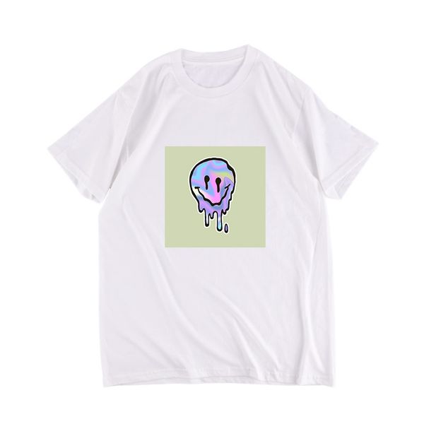 

арт принт футболка мультфильм футболка каваи печать симпатичные свободного покроя шею 100%хлопок футболки, White;black