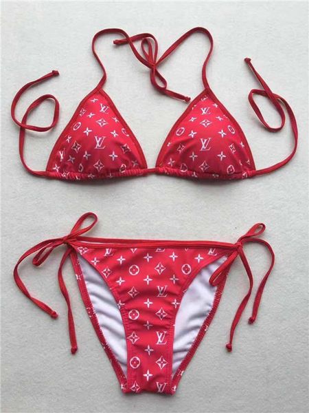

882019luxury swimwear, designed for women's summer two-piece bikini set, multi-color monogram print design beach swimwear, White;black