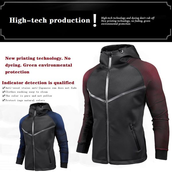 

mens casual jackets coats cardigan personality gradient coat racing suit jackets mens zipper bomber chamarra hombre, Black;brown