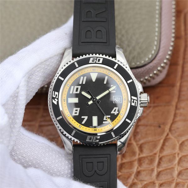

gm designer watches 42x15mm one-way ratchet type rotating ring on 2824 automatic mechanical watch mens designer watches reloj de lujo watche, Slivery;brown