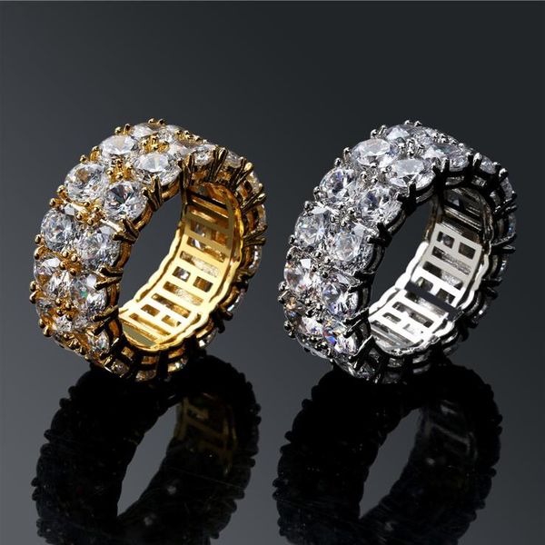 

popular new hip-hop men's rings in europe and america, Silver
