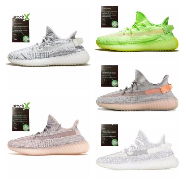 

kanye west static running shoes new israfil cinder desert sage earth tail light zebra womens mens trainers sneakers size 13 luxky j#006171