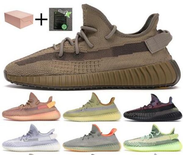 

earth cinder tail desert marsh yeshaya kanye west designer sneakers reflective yecheil black static cloud cream white men running shoes