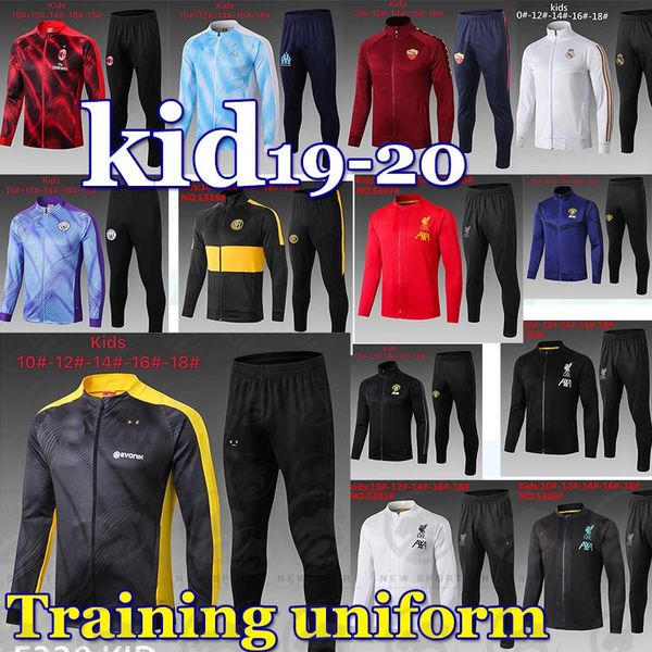 

FC manchester POGBA KID 2019 2020 Borussia Inter jersey dortmund футбольная куртка тренировочный костюм комплекты футбол Джерси Сити спортивный костюм куртка AR