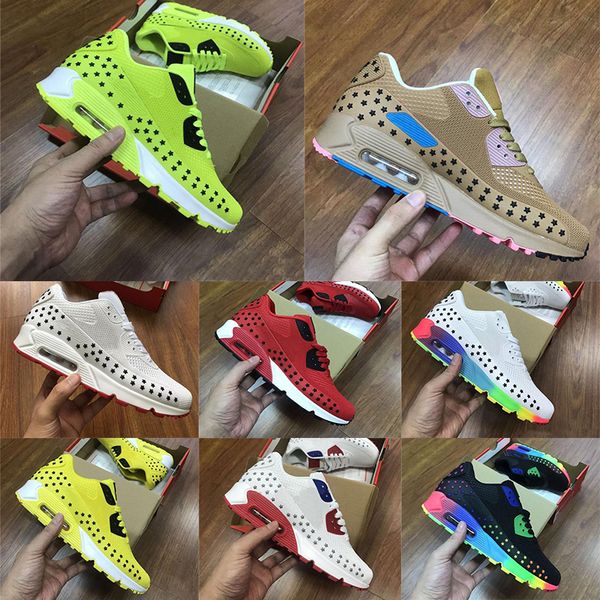 

2019 kpu 90 white rainbow running shoes mens trainers chaussures triple s 90s man fashion casual sports designer shoes size 40-45, White;red