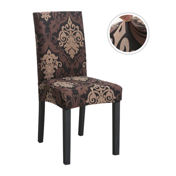 

1/2pcs black printed chair cover removable washable stretch seat cover dining room chair for living room l