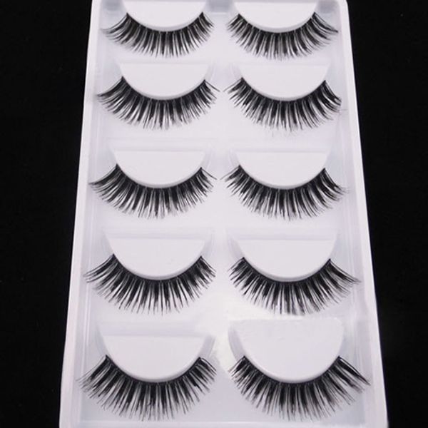 

5 pairs makeup handmade natural thick eye lash extension false eyelashes
