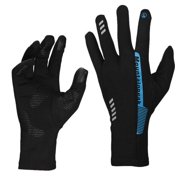 

2pcs/ pair touch screen bicycle gloves full finger mtb mountain bike gloves longfinger downhill bike cycling, Black