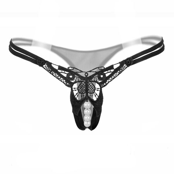 

сексуальное белье женского нижнего белья эротического lace transparent g шнур open промежность pearls thong женщина целомудрие sexy crotchle, Black;pink