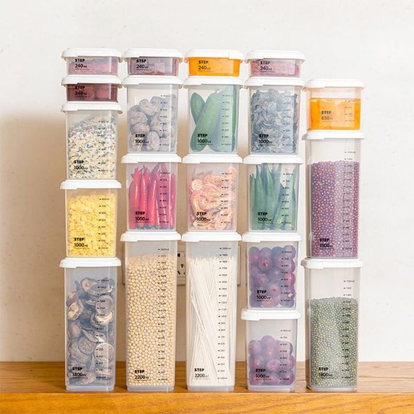 

kitchen container transparent grains vegetables airtight sealed storage box case storage airtight container