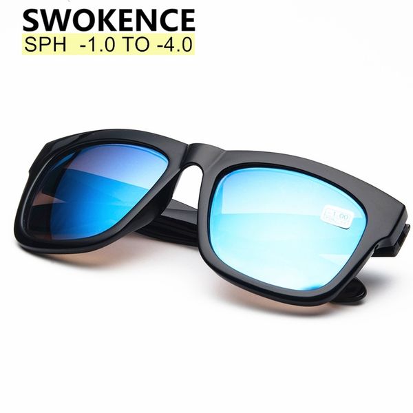 

swokence очки для зрения близорукости солнцезащитных очки sph -1 до -4 женщины мужчины большого размера зрелищных для близорукого близоруких, White;black