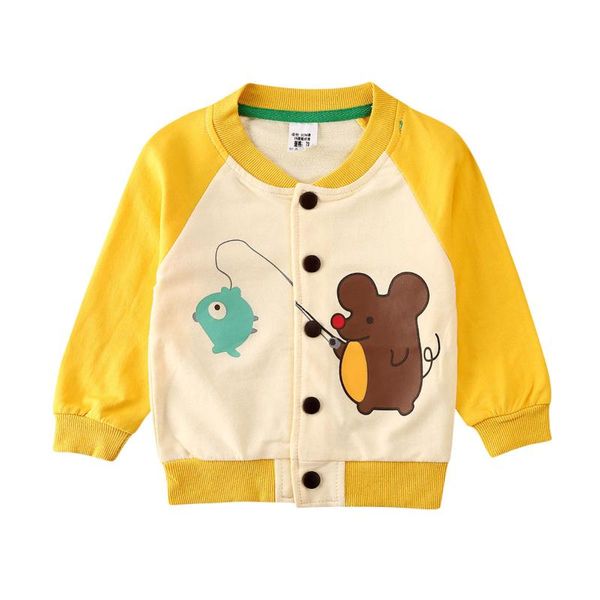 

зима весна осень одежда милый мультфильм с длинным рукавом кнопки куртка пальто для малышей дети baby boy одежда, Blue;gray