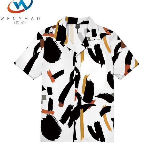

20ss новый полный печати письма tee дизайнер рубашка с коротким рукавом дышащий мода tshirts мужчины женщины блузок повседневный открытый st, White;black