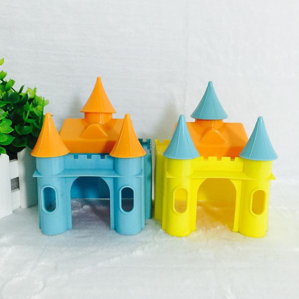 

2x cute small animals mini castle house hamster hideout toys for