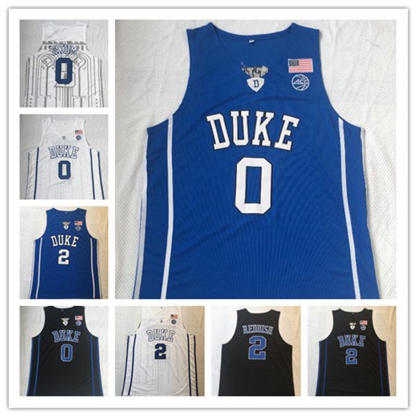 

NCAA 0 Jayson Tatum 2 Reddish Duke Blue Devils College Basketball Wears University Shirt Stitched jersey Top Quality